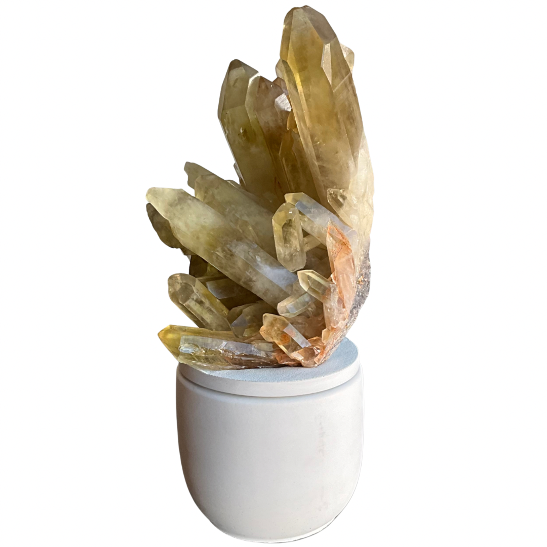 XXL Citrine Generator Cluster Lid Candle