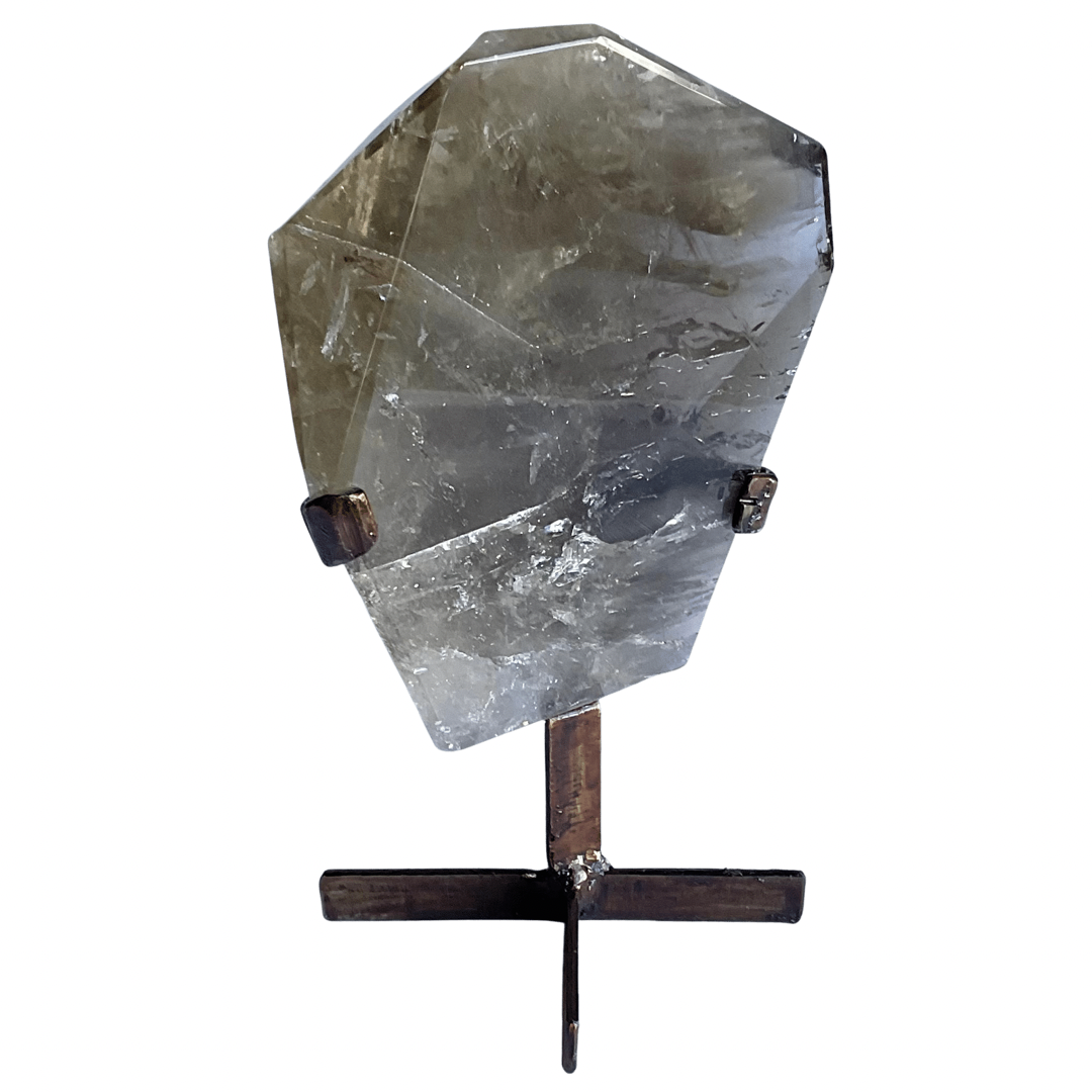 Citrine Crystal Slab on Metal Stand