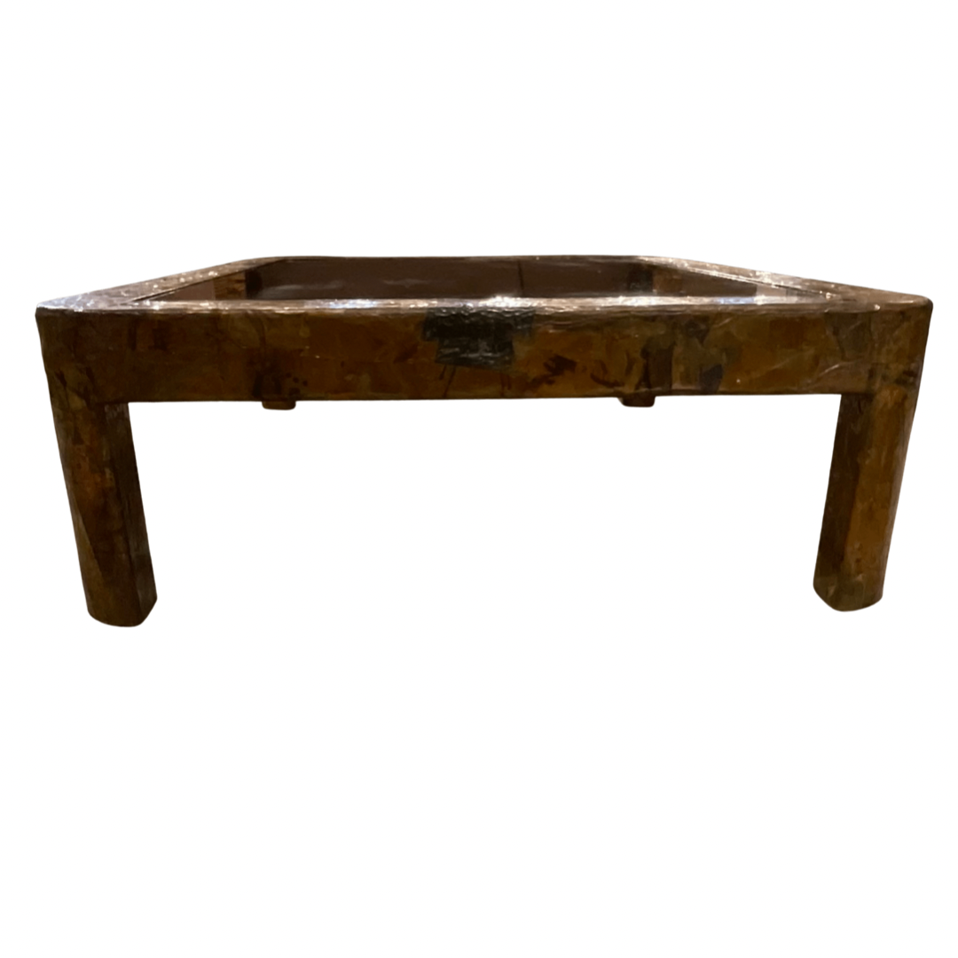 Large Copper Frame Coffee Table