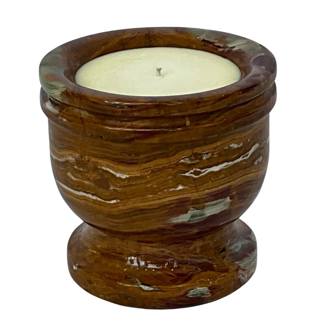 Mixed Color Marble Vessel Gardenia Candle