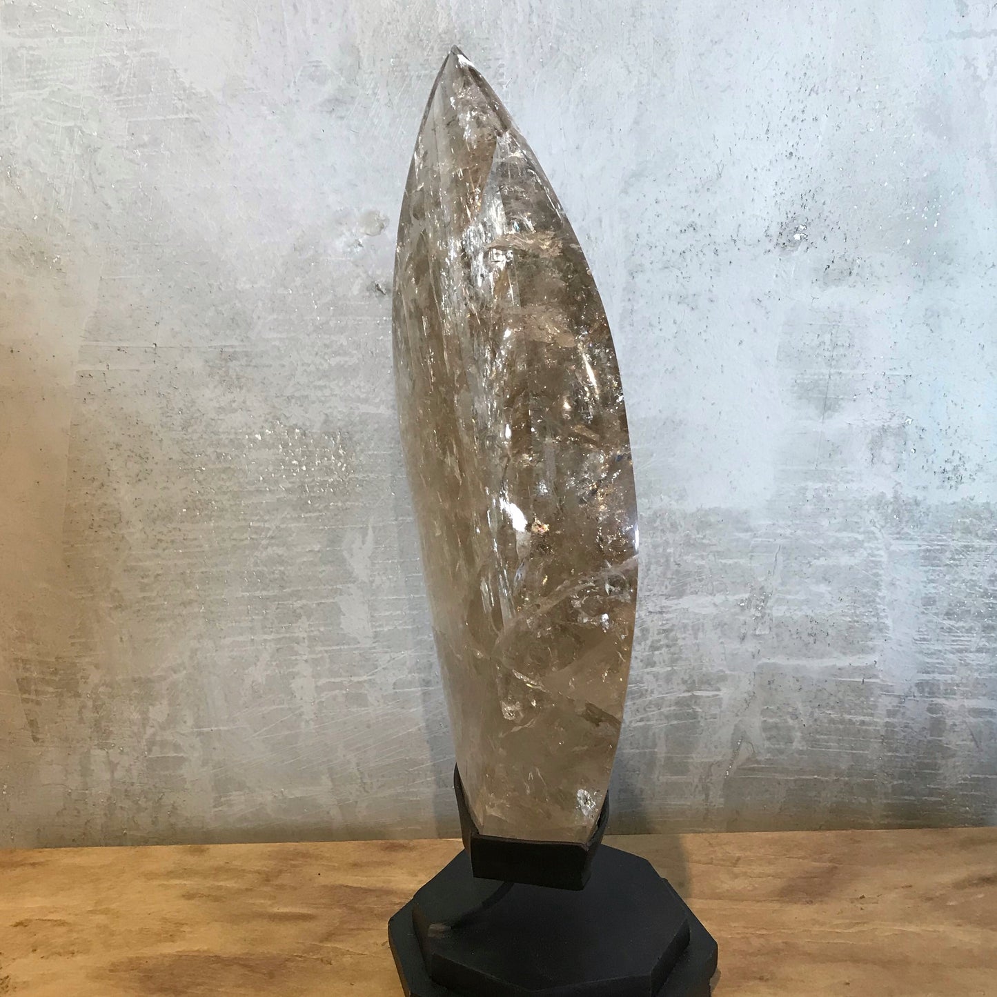 Polished Citrine Flame on Stand
