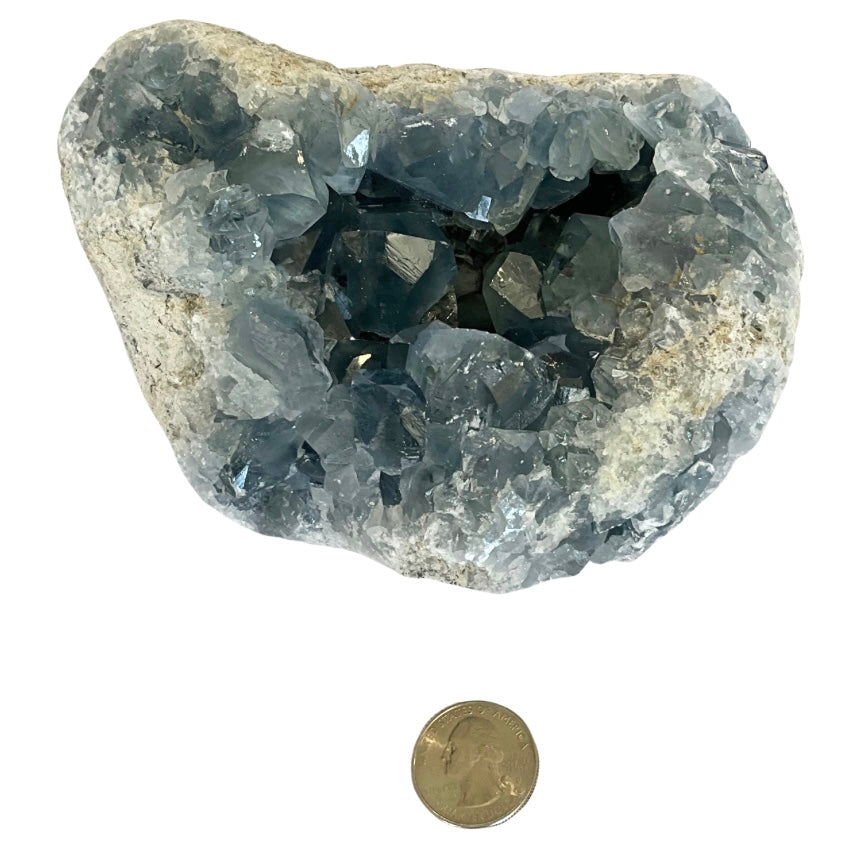 Celestite Abstract Crystal Cluster 5.23 LBS