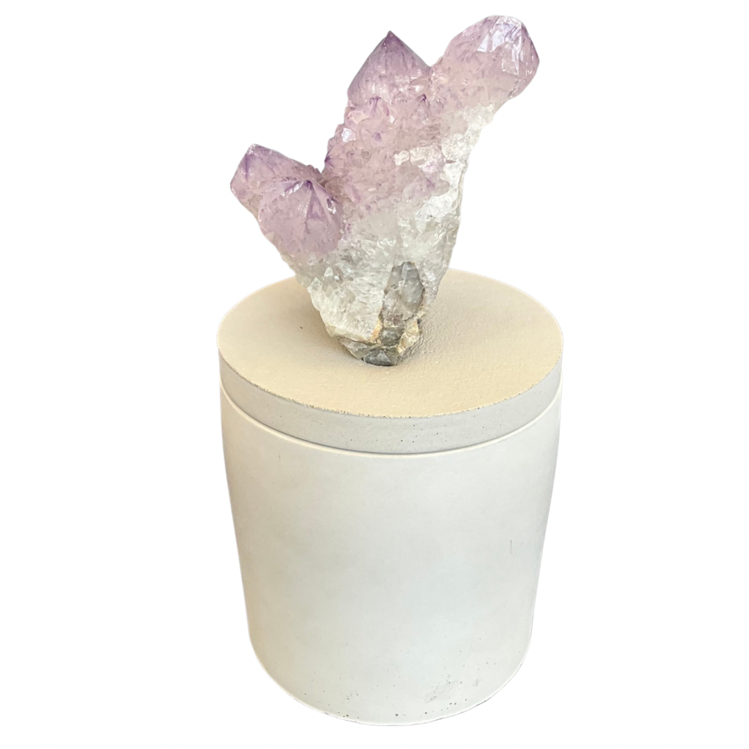 Lavender Spirit Quartz Lid Gardenia Candle