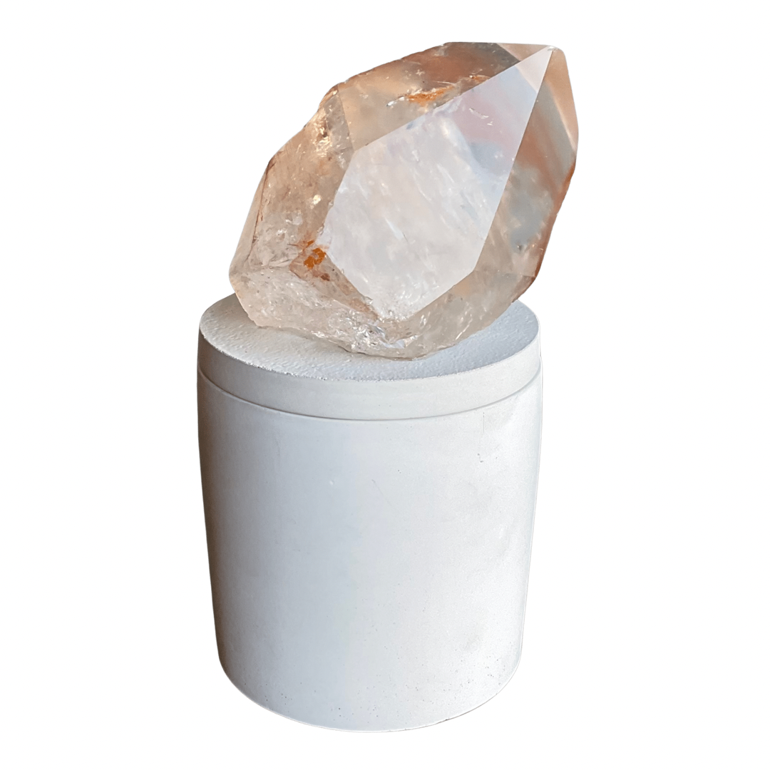 Tangerine Quartz Crystal Lid Candle