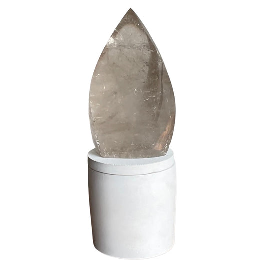 Smoky Quartz Crystal Flame Lid Candle