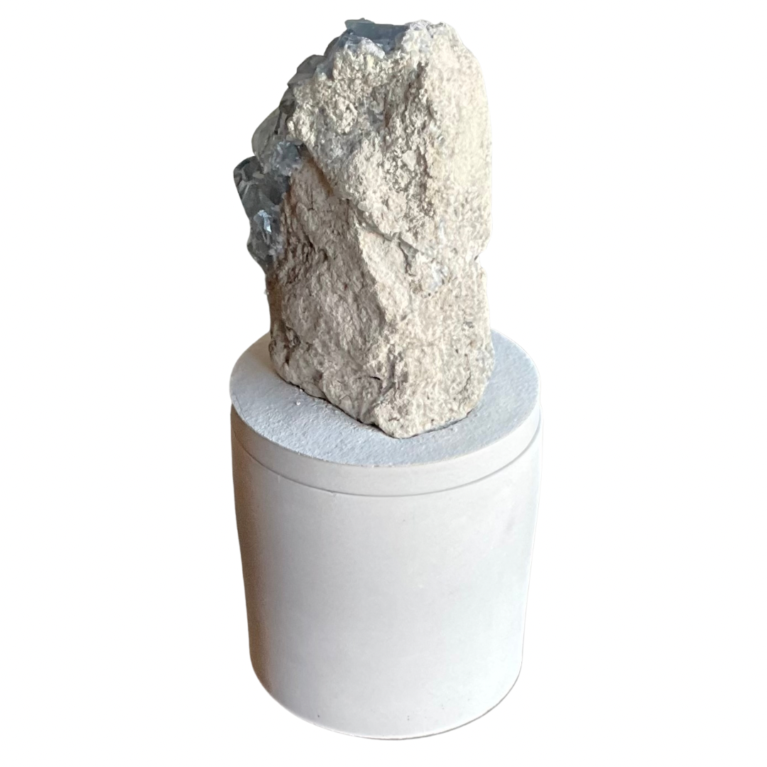 Celestite Lid Gardenia Hand Made Candle