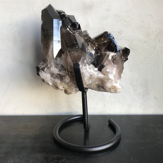 Smoky Quartz Cluster on Stand