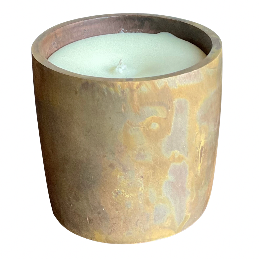 Abstract Patina Solid Bronze Candle