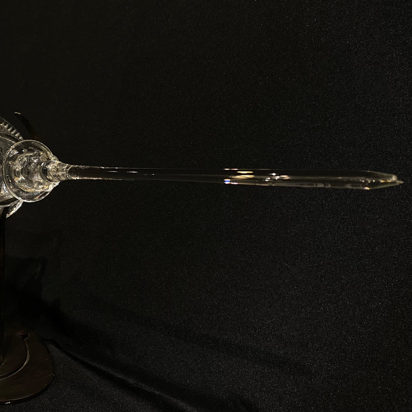 Glass Syringe on Metal Stand by Andy Paiko