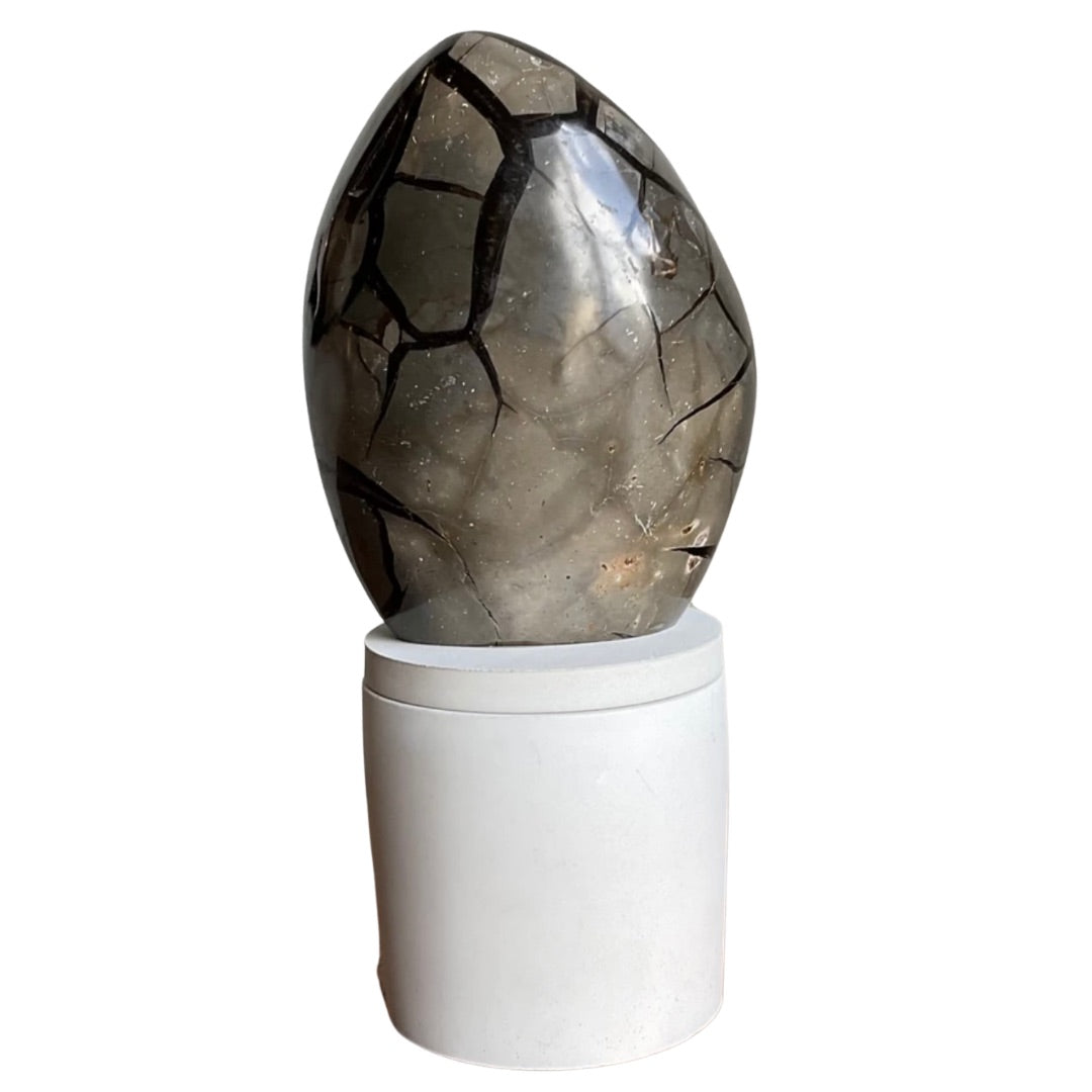 Large Septarian Dragon Egg Lid Candle
