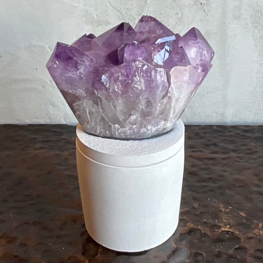 Amethyst Geode Cluster Lid Candle