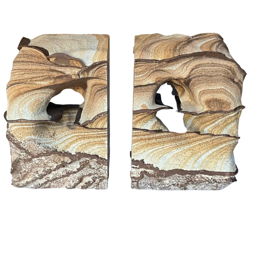 Pair of Solid Sandstone Bookends