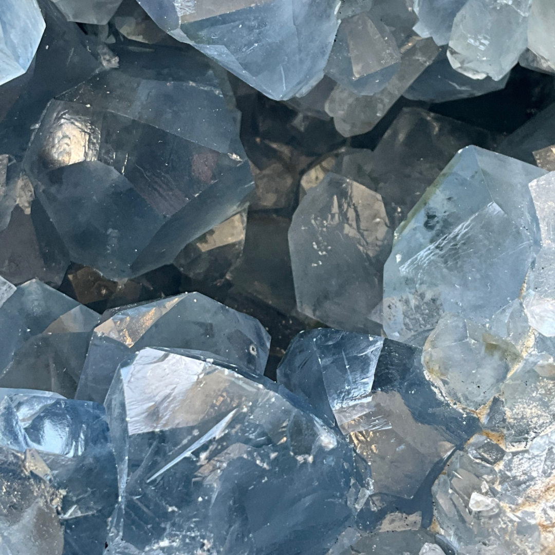 Celestite Abstract Crystal Cluster 5.23 LBS