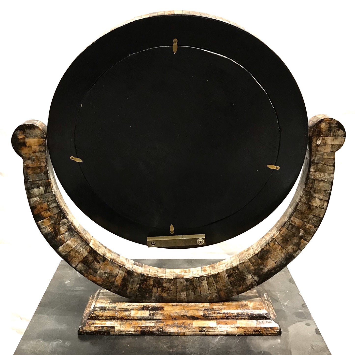 Tessellated Horn Table Mirror