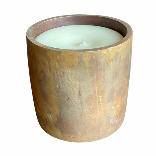 Abstract Patina Solid Bronze Candle