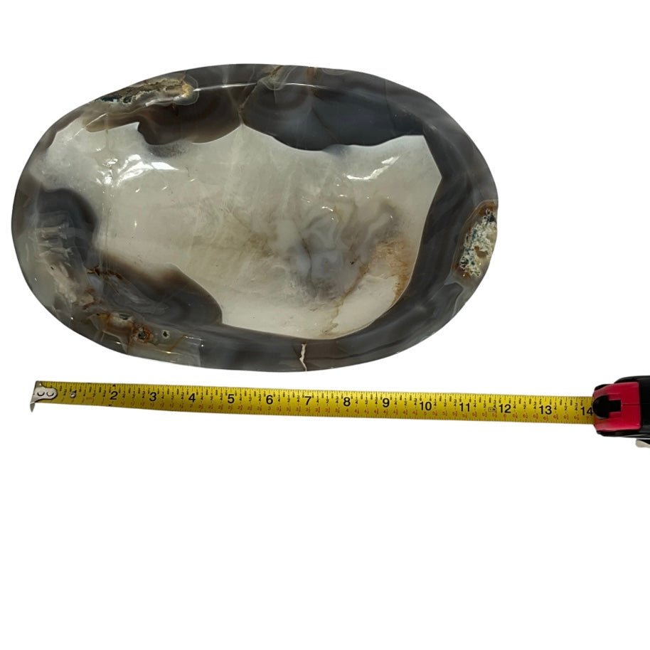 Agate Gemstone Crystal Display Bowl