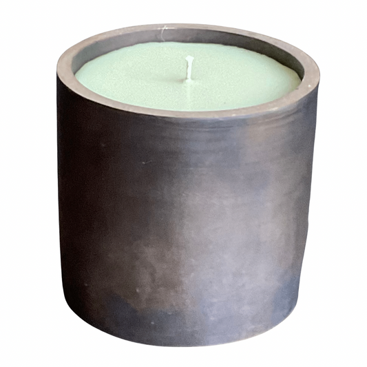 Solid Bronze Dark Patina Gardenia Candle