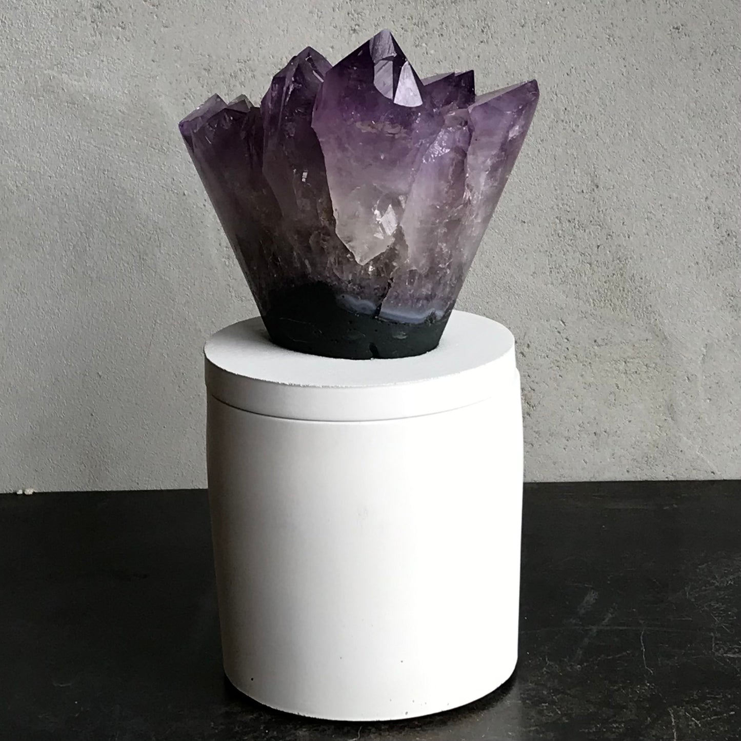 Amethyst Crystal Lid Candle