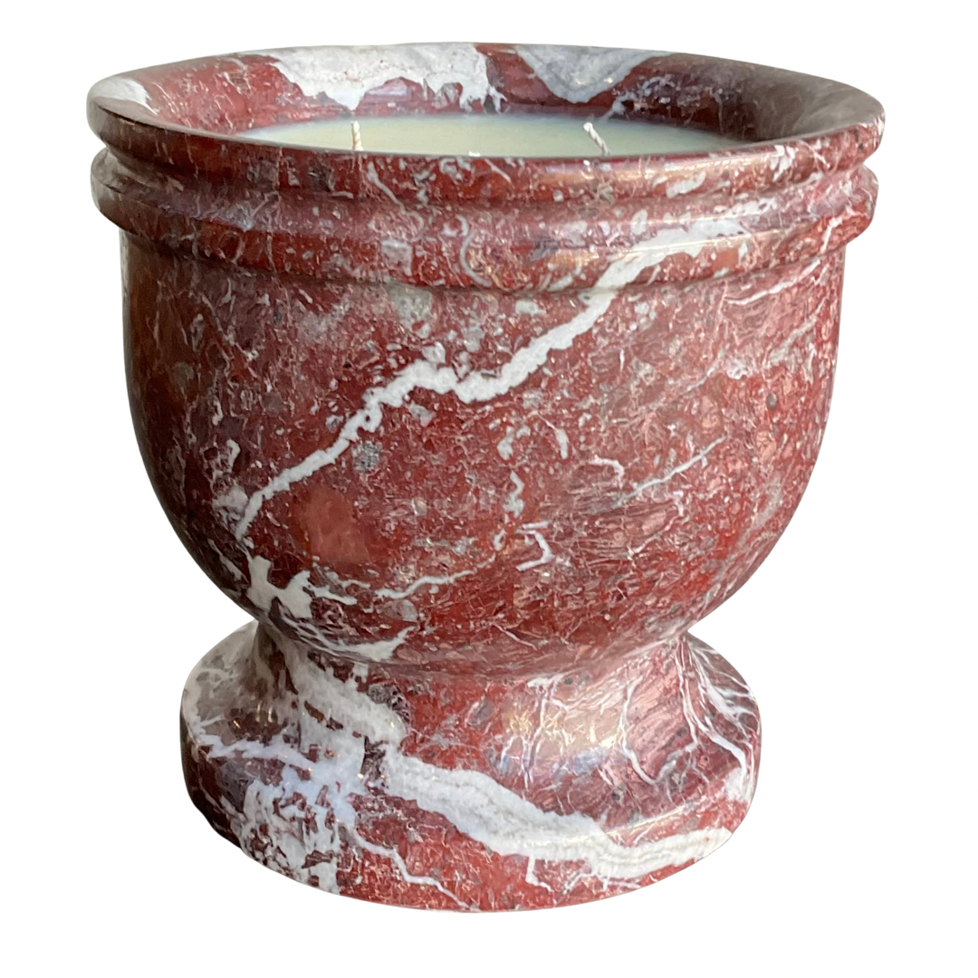 Red Marble Gardenia Candle