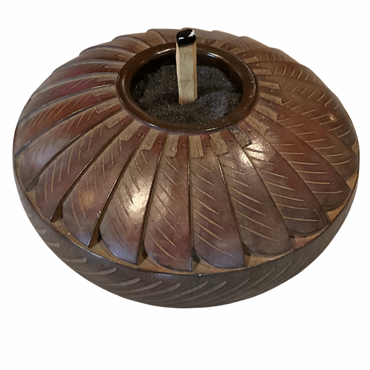 Ceramic Feather Accent Container