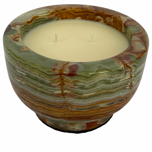 Onyx Marble Vessel Gardenia Scent Candle