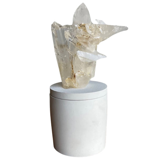 Abstract Quartz Crystal Lid Candle