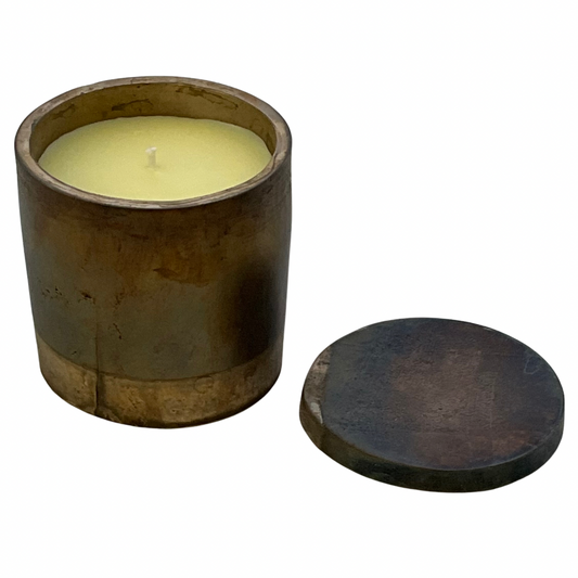 Mixed Patina Solid Bronze Gardenia Candle