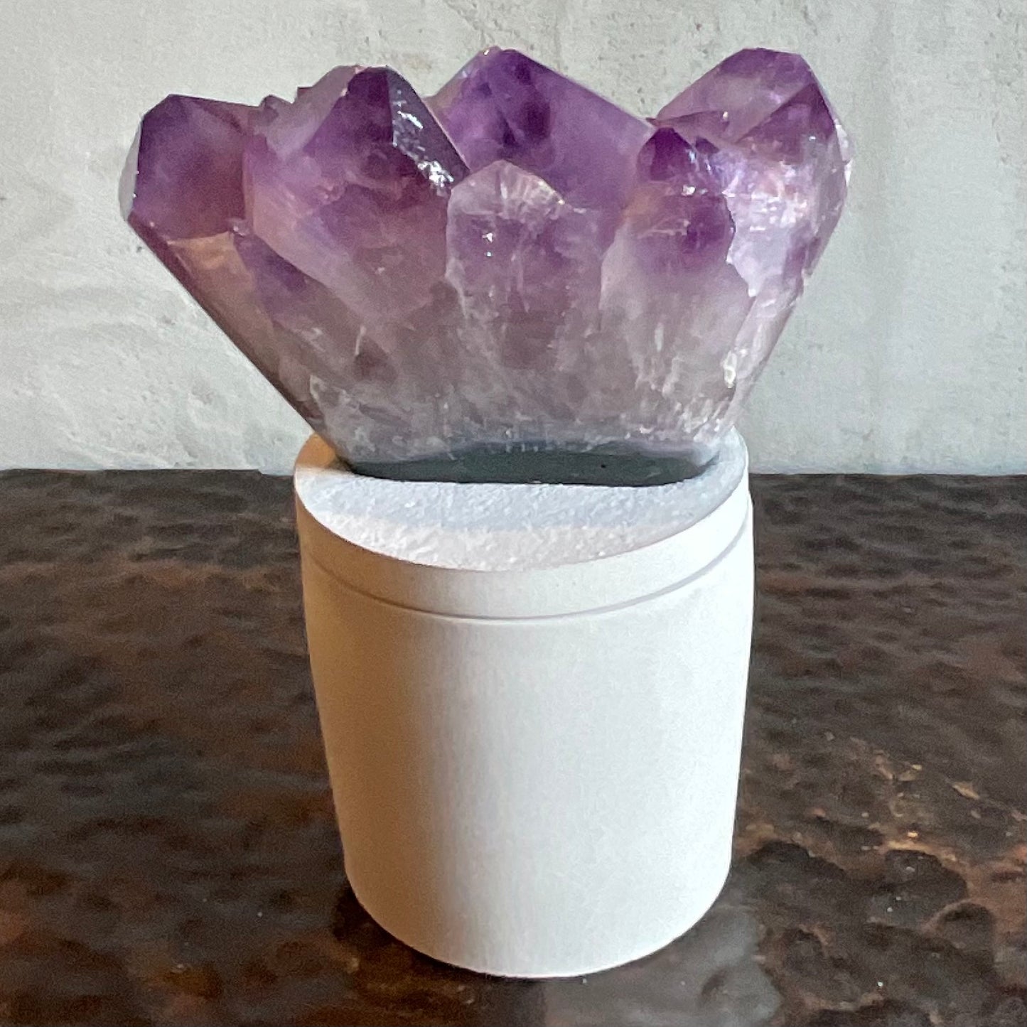 Amethyst Geode Cluster Lid Candle