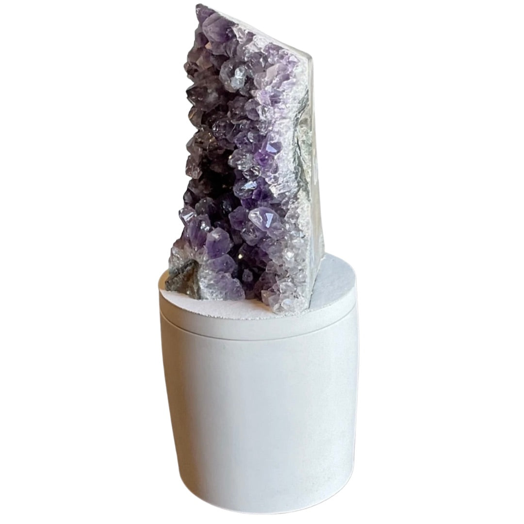 Amethyst Geode with Agate Lid Candle