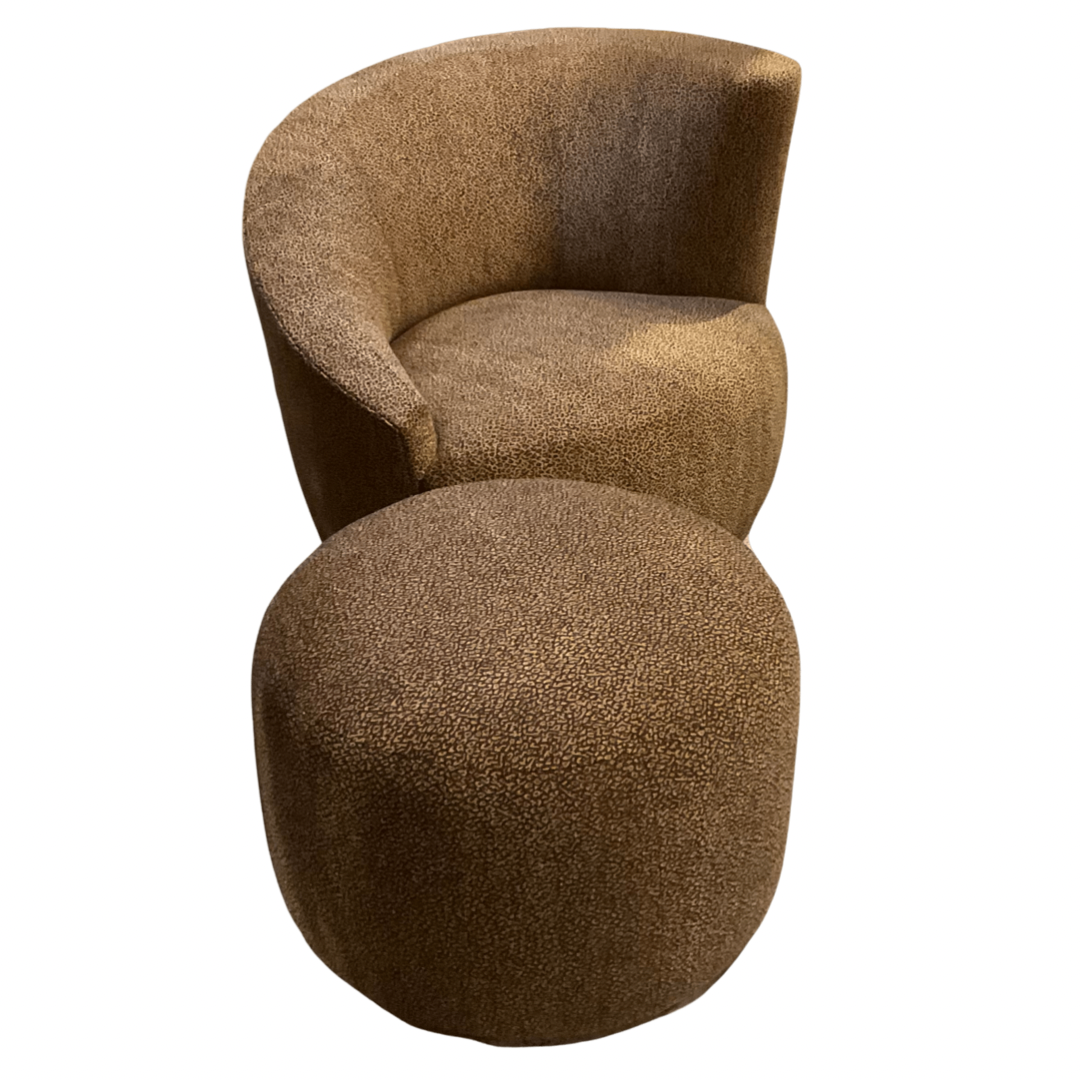 Nautilus Swivel Chairs with Ottoman