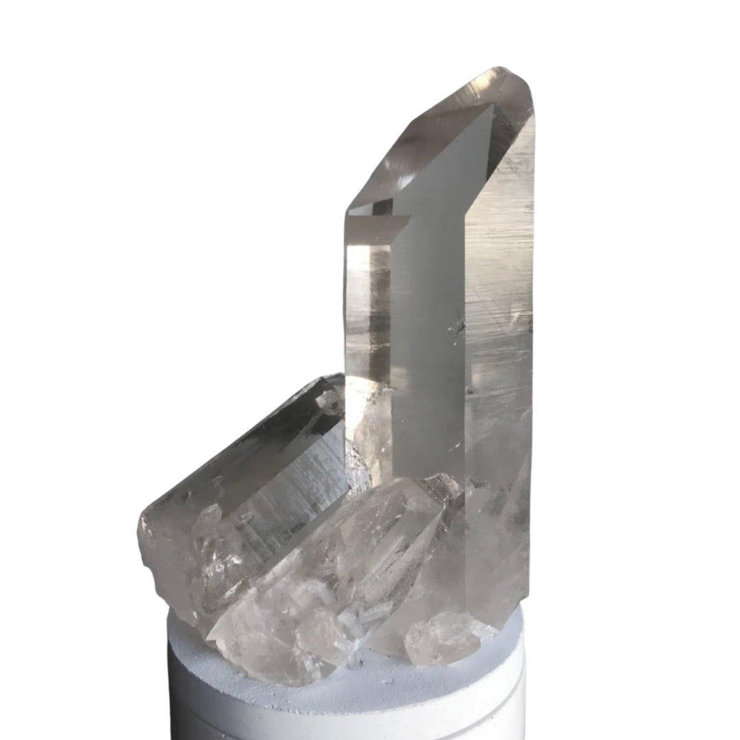 Clear Quartz Crystal Generators Lid Candle