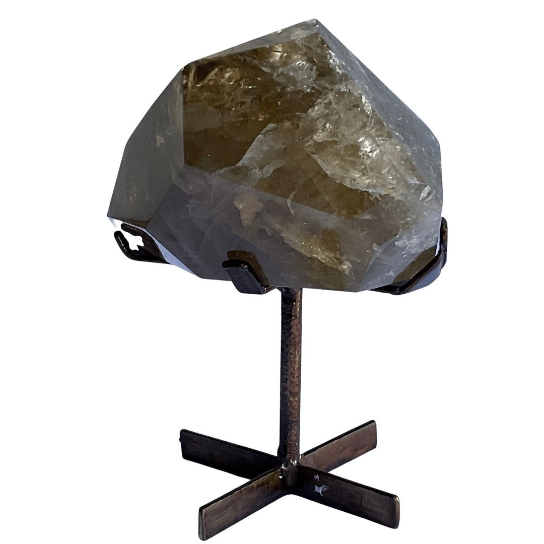 Citrine Crystal on Metal Stand